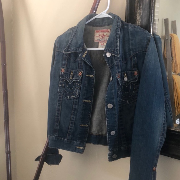 True Religion denim jacket size Large - Picture 1 of 5